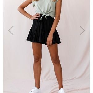 Black mini skirt